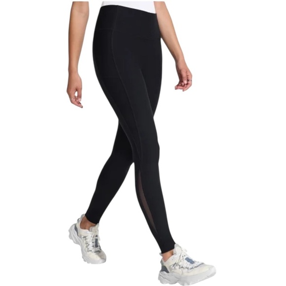 Mondetta High Waist Active Legging M Black Side Pocket Mesh Moisture Wicking NWT - Picture 1 of 13